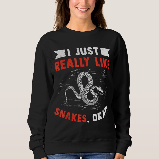 Männerschlange Reptilschlange Sweatshirt (Vorderseite)