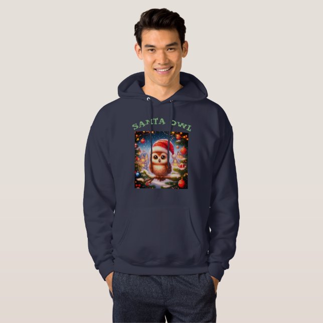 Männerschwarz-Howl-Hooded-Sweatshirt Hoodie (Vorne ganz)