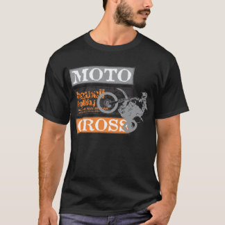 Männerschwarzer Motocross-Hawaii-Feiertag T-Shirt