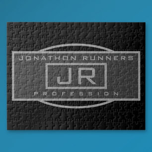 Männersportive Geometrische dunkle Grays & Schwarz Puzzle