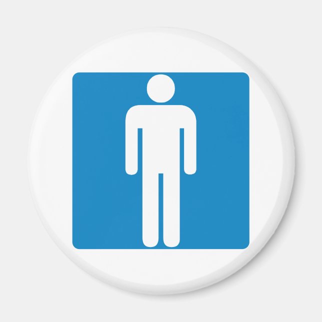 Männerstraßenschild Magnet (Vorne)