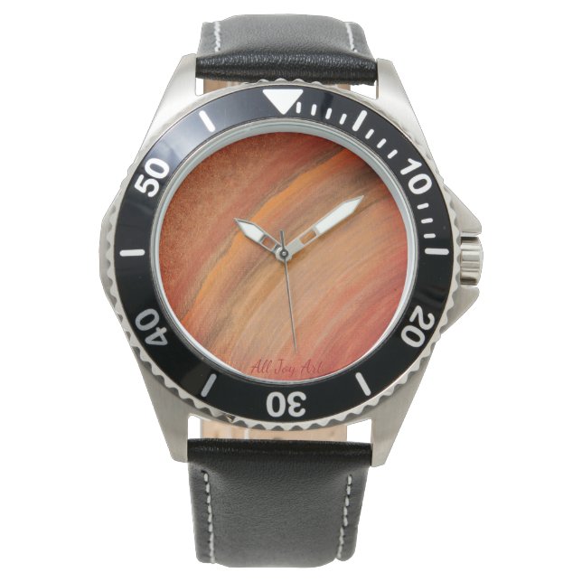 Männeruhr "Wertvolle Zeit" von All Joy Art Armbanduhr (Vorderseite)