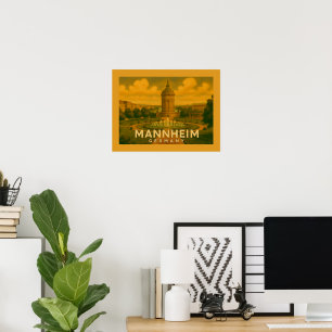 Mannheim Deutschland Stadt Kunst Poster