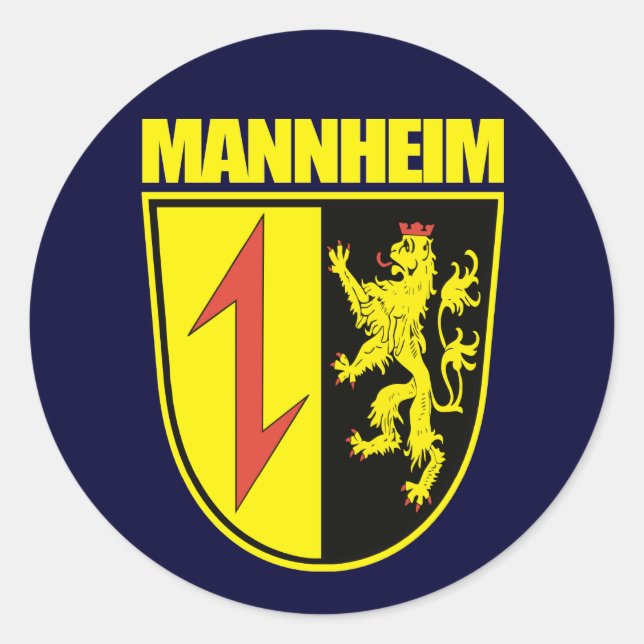 Mannheim Runder Aufkleber (Vorderseite)
