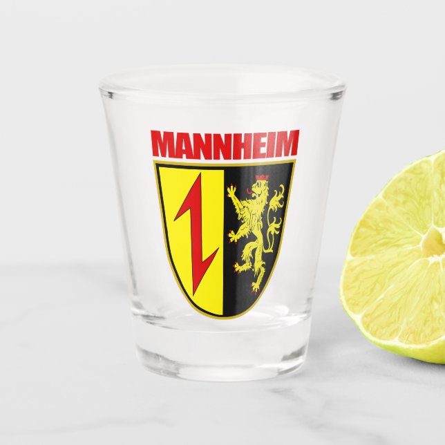 Mannheim Schnapsglas (Vorderseite)