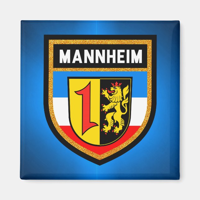 Mannheimer Flagge Magnet (Vorne)