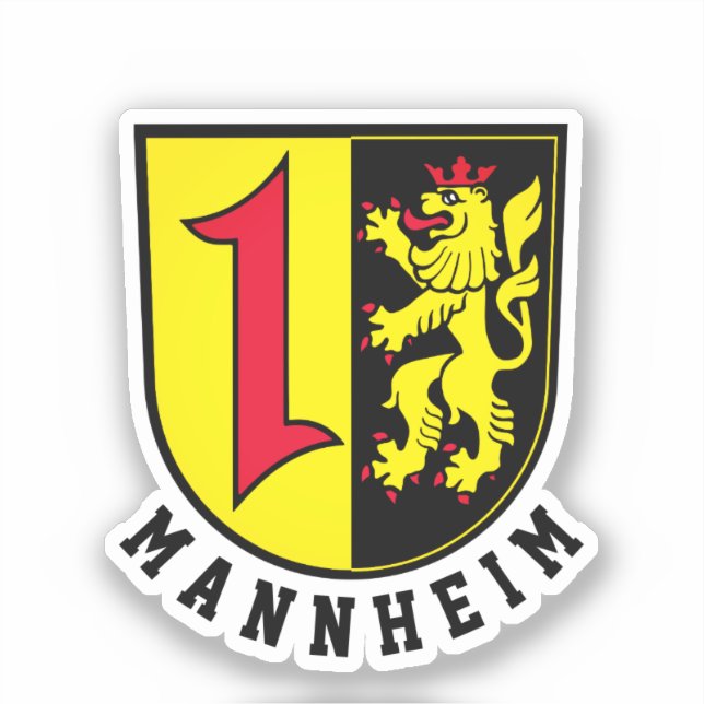 Mannheimer Wappen Aufkleber (Vorderseite)