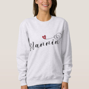 Mannin, Isle of Man Flag Herz, Manx Sweatshirt