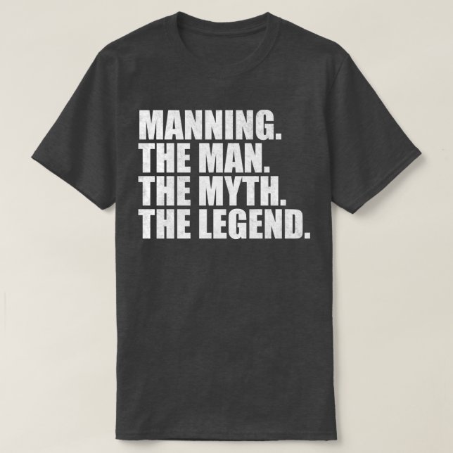 Manning Familienname Bemannung Nachname Manni T-Shirt (Design vorne)