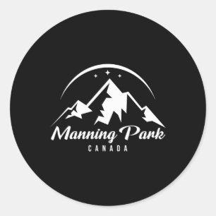 Manning Park Canada Ski Resort Skifahren Snowboard Runder Aufkleber