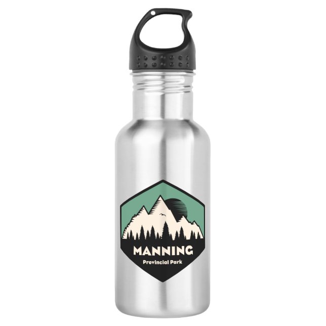 Manning Provincial Park Edelstahlflasche (Vorderseite)