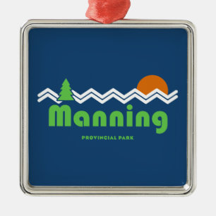 Manning Provincial Park Retro Ornament Aus Metall