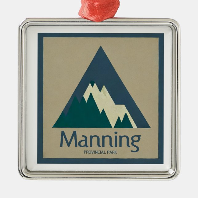 Manning Provincial Park Rustic Ornament Aus Metall (Vorne)