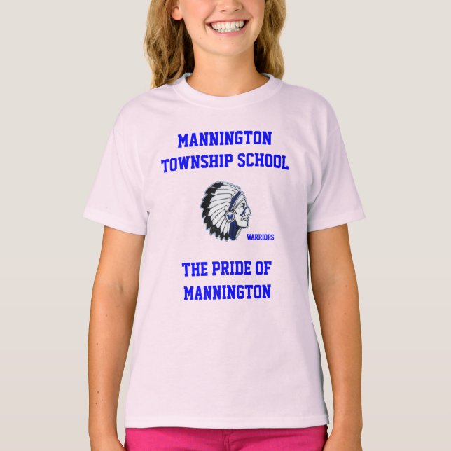 MANNINGTON TOWNSHIP SCHOOL MÄDCHEN RINGER TEE SHIR (Vorderseite)