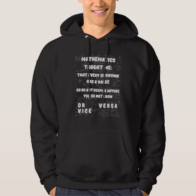Männlich Der Unbekannte Mathematik Wert Hoodie (Vorderseite)