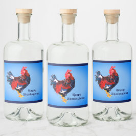 männlich galinaktisch, Hahn Personalisiert Alkoholflaschenetikett