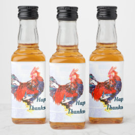 männlich galinaktisch, Hahn Personalisiert Alkoholflaschenetikett