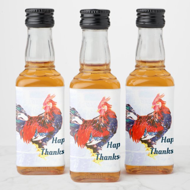 männlich galinaktisch, Hahn Personalisiert Alkoholflaschenetikett (Flaschen)