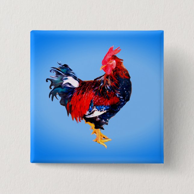männlich Gallinacus, Hahn Button (Vorderseite)
