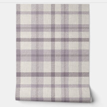 Männlich gedämpftes lila Karo mit Leinenstruktur