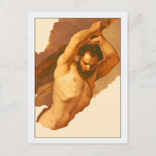 Männliche Abbildung Studie von Giuseppe Bezzuoli Postkarte