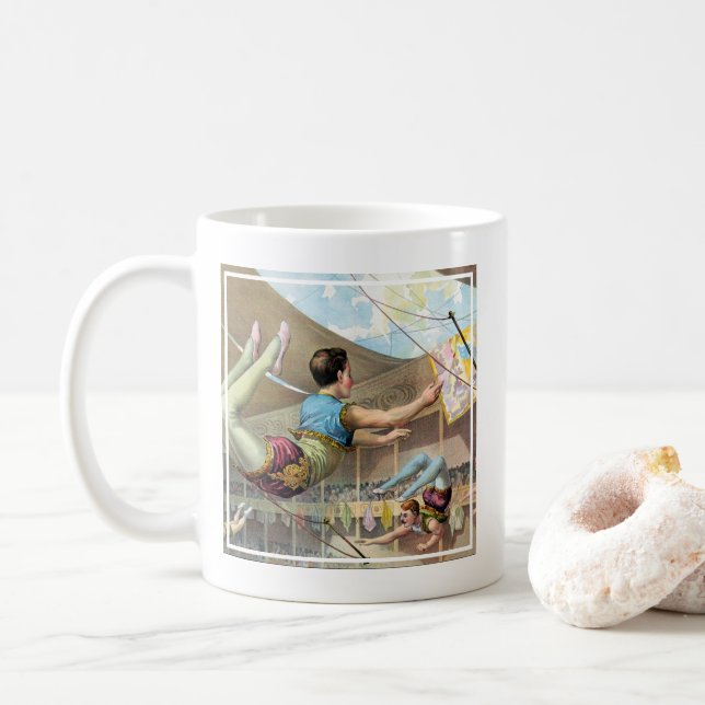 Männliche Akrobaten, Darstellend an einem Zirkus Kaffeetasse (Mit Donut)