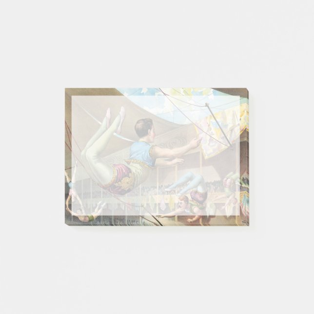 Männliche Akrobaten, Darstellend an einem Zirkus Post-it Klebezettel (Vorderseite)