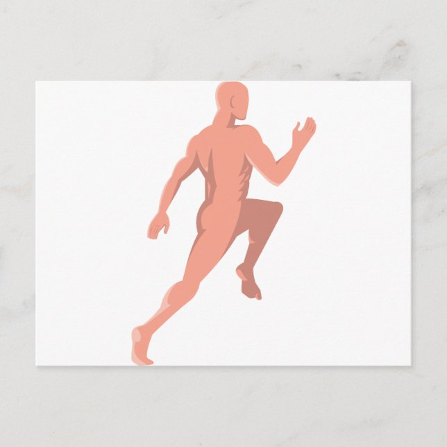 Männliche Anatomie hinter der Rückseite Postkarte (Vorderseite)