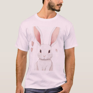 Männliche Basic-T-ShirtCartoon-Kaninchen: Adorable T-Shirt
