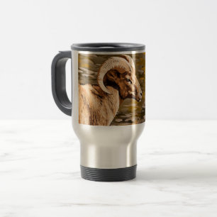 Männliche Big Horn Ram Sheep Reisebecher