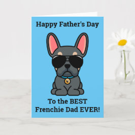 Männliche Blue Tan French Bulldog Vatertag Card Karte