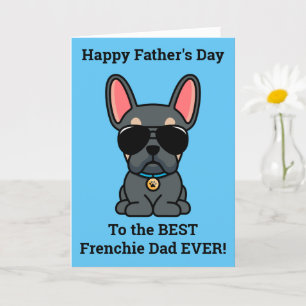 Männliche Blue Tan French Bulldog Vatertag Card Karte