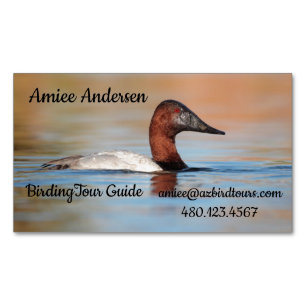 Männliche Canvasback-Ente Magnetische Visitenkarte