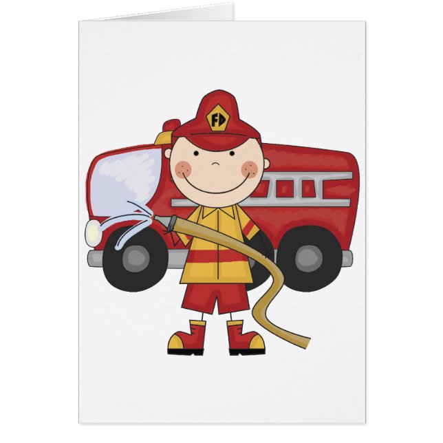 Männliche Feuerwehrmann-T - Shirts und Geschenke (Vorne)