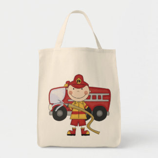 Männliche Feuerwehrmann-T - Shirts und Geschenke Tragetasche
