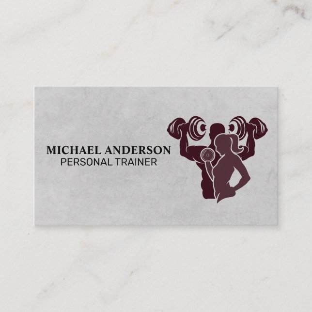 Männliche Frauen heben Gewichte | Fitness Visitenkarte (Vorderseite)