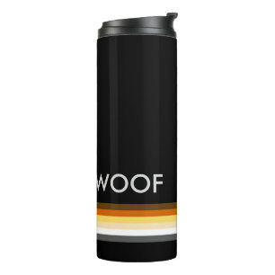 Männliche Gay Bears Pride Flagge WOOF Thermosbecher