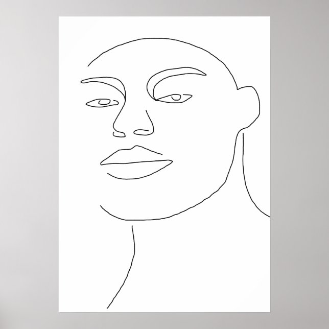 Männliche Gesichter Poster (Vorne)