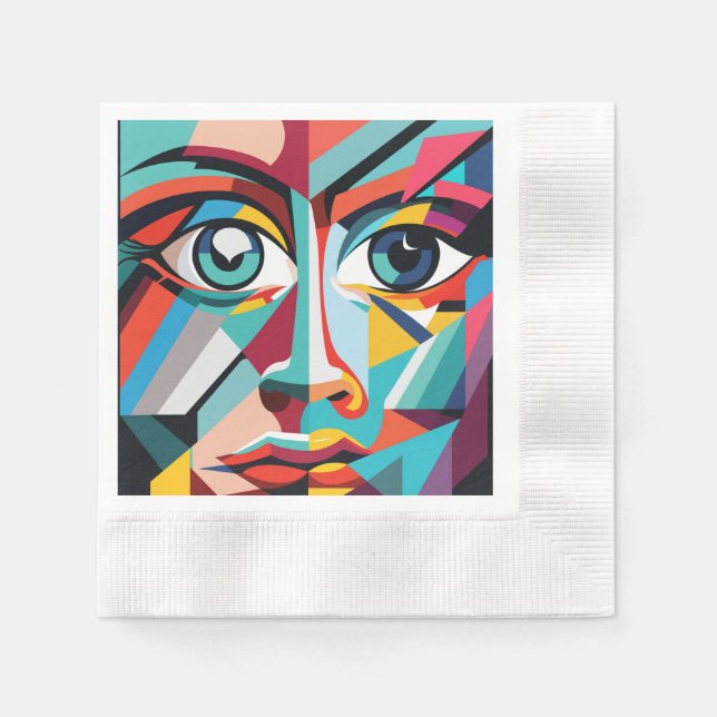 Männliche Gesichter Serviette (Vorderseite)