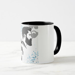 Männliche Gesichter Tasse