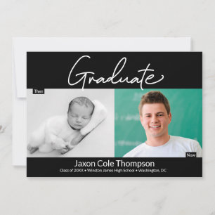 Männliche Graduate Damme and Now High School Grad Ankündigung