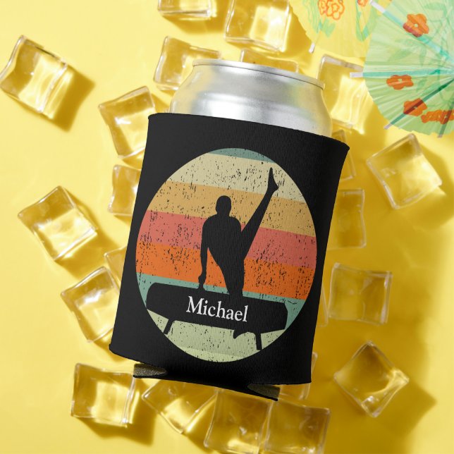 Männliche Gymnastik Maler Gymnastik bei Sonnenunte Dosenkühler (In Situ Sommer)