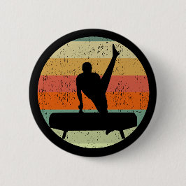 Männliche Gymnastik Männliche Gymnastik bei Sonnen Button