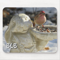 Männliche Häuser Finch deine Initialen Maus Pad