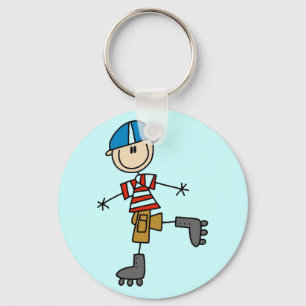 Männliche In-Line-Skaten-Tshirts und Geschenke Schlüsselanhänger