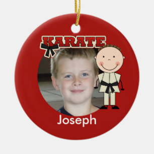 Männliche Karate-Foto-Verzierung Keramikornament