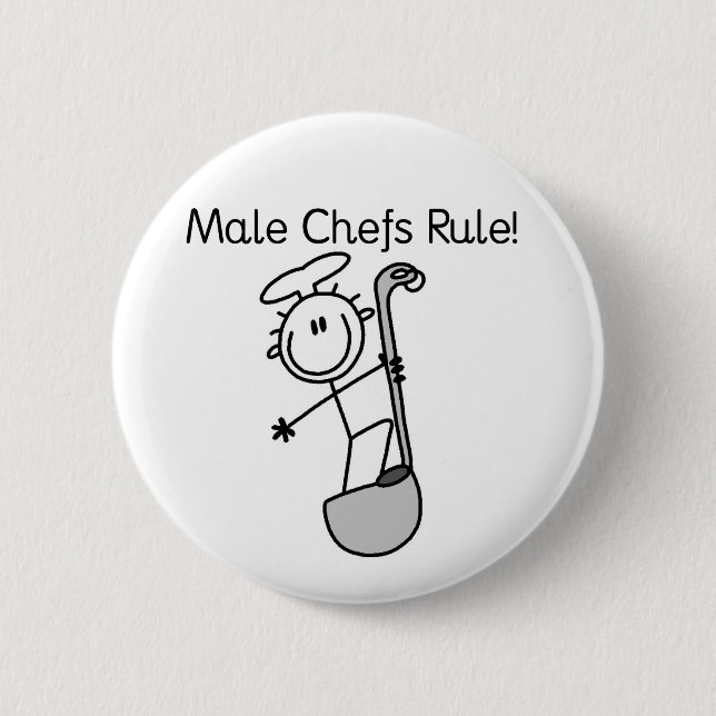 Männliche Köche regieren Button (Vorderseite)