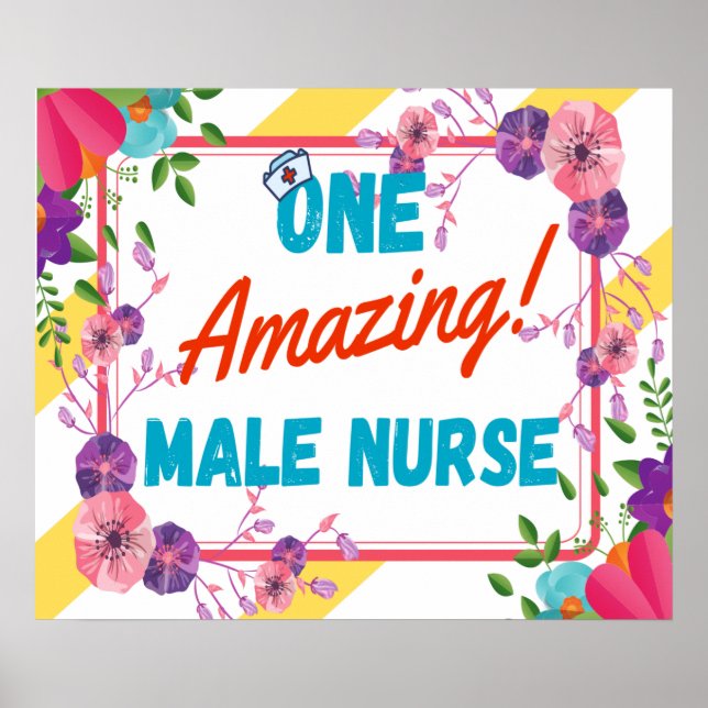 Männliche Krankenpflege Geschenk Idee Poster (Vorne)