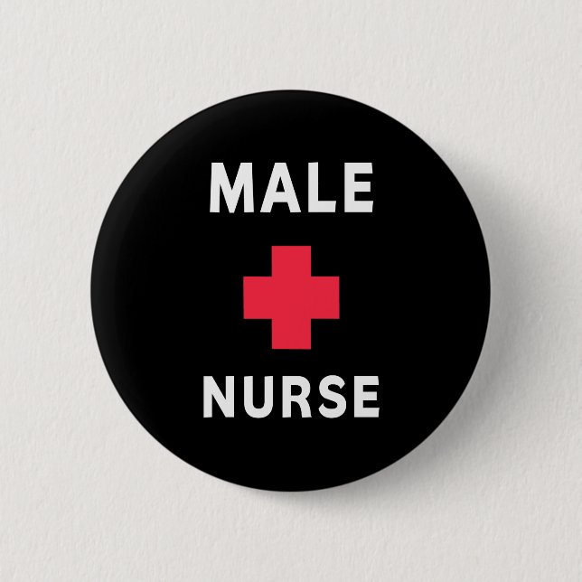 Männliche Krankenschwester Button (Vorderseite)