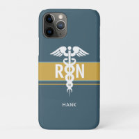 Männliche Krankenschwester RN Healthcare Blue Gold